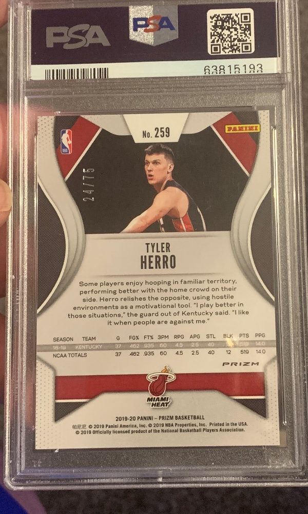 Back of item