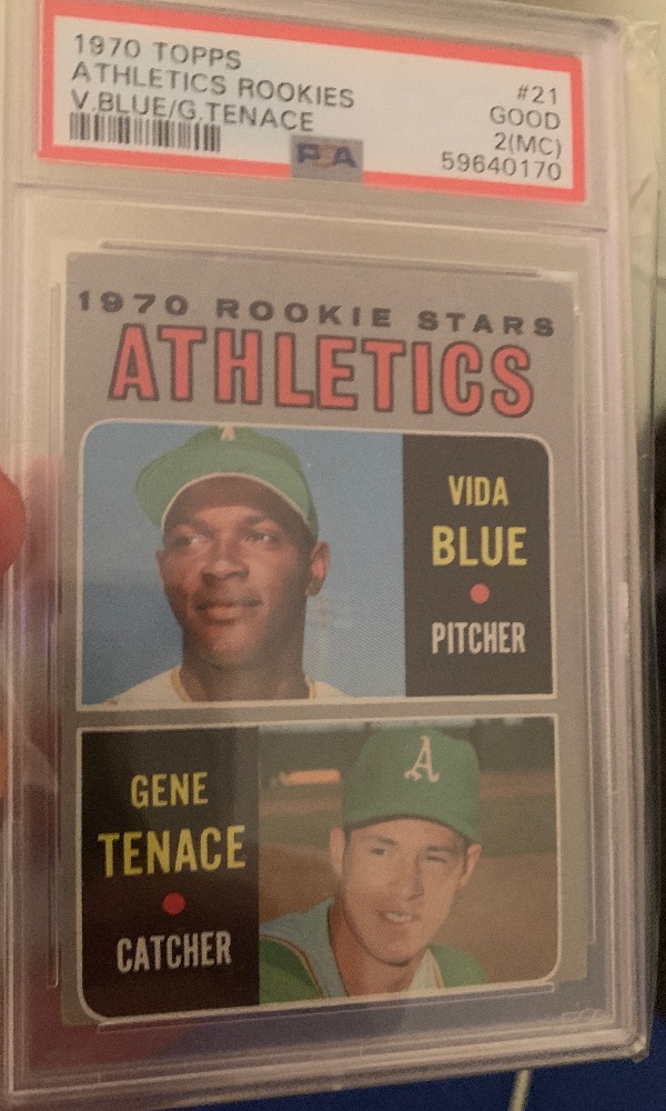 1970 Topps Athletics rookies vida blue gene tenace  PSA 2
